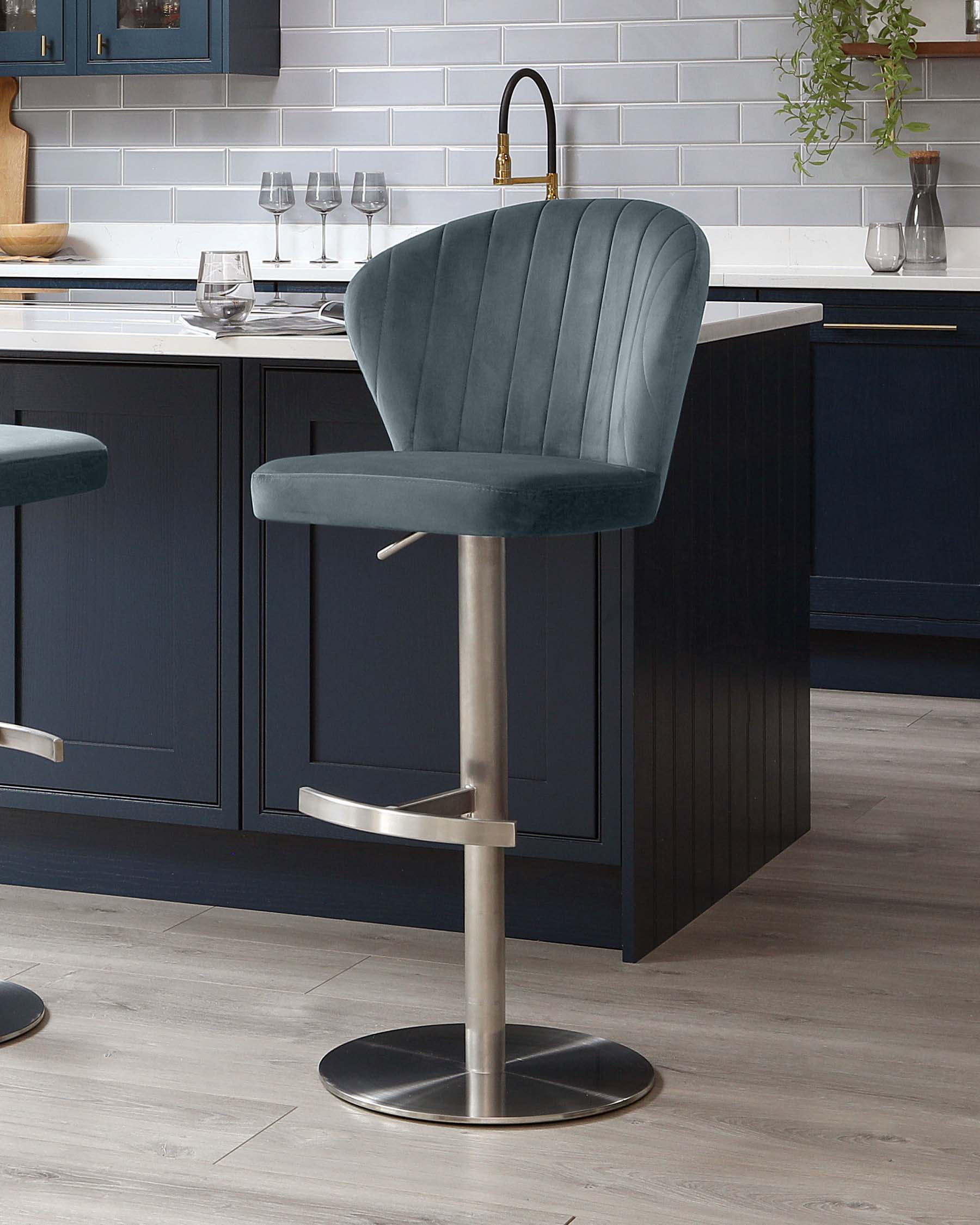 blue grey bar stools