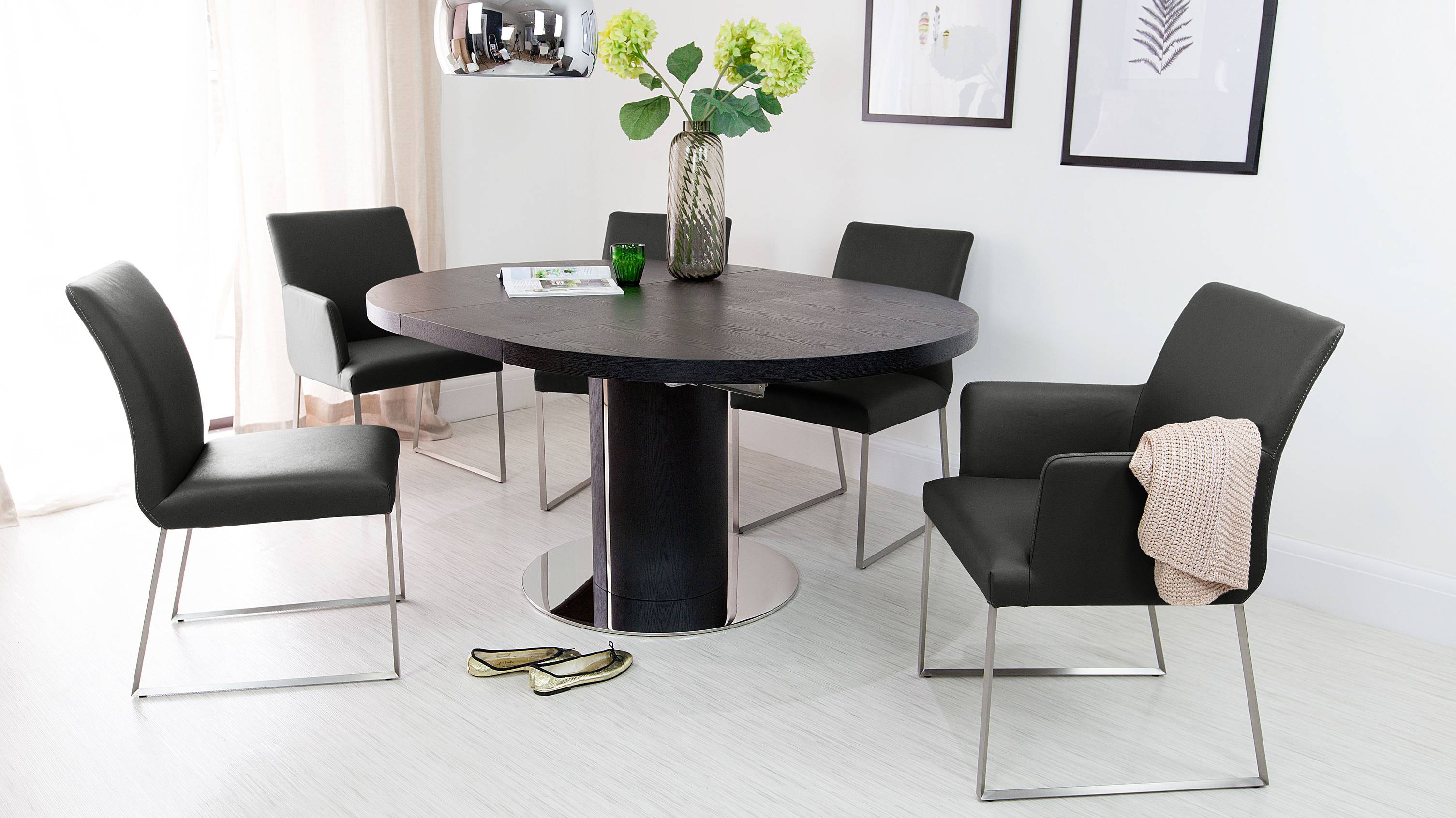 black ash dining table and chairs