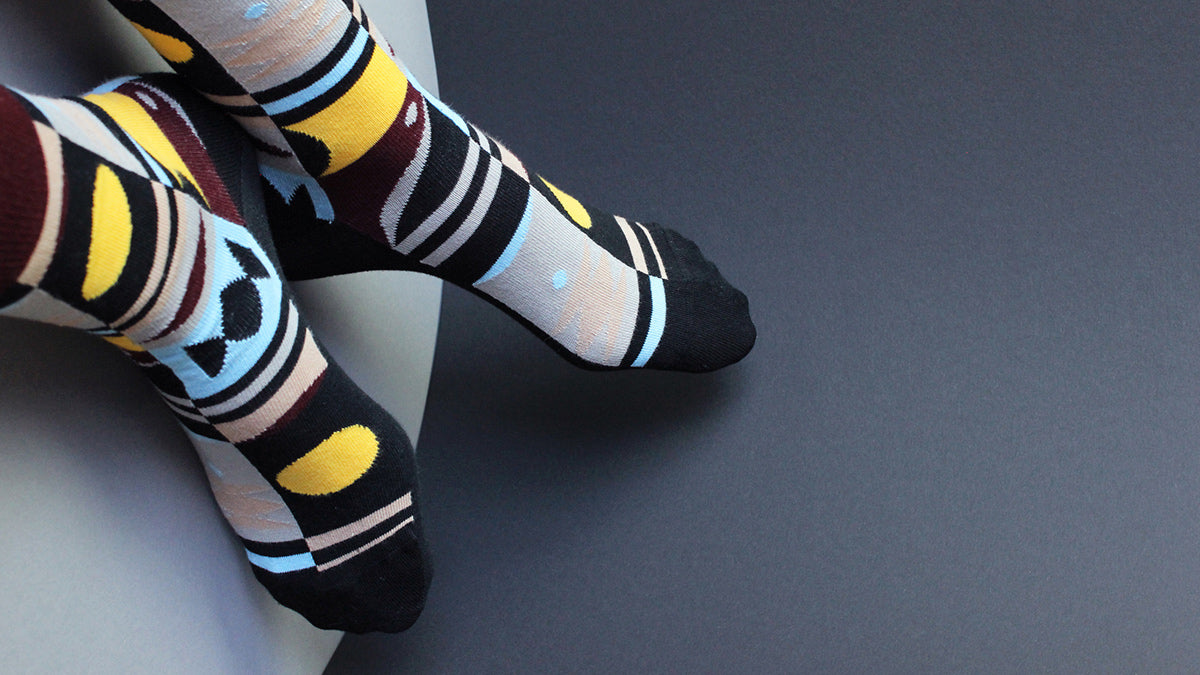 Barevné ponožky SocksInBox Geometry