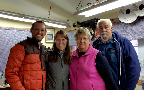 Jeremy, Cassandra, Sue, and Vinny pose for a photograph