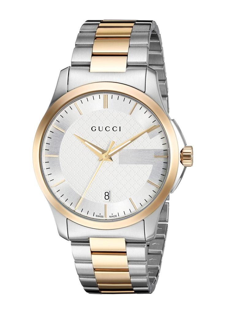 mens silver and gold gucci watch