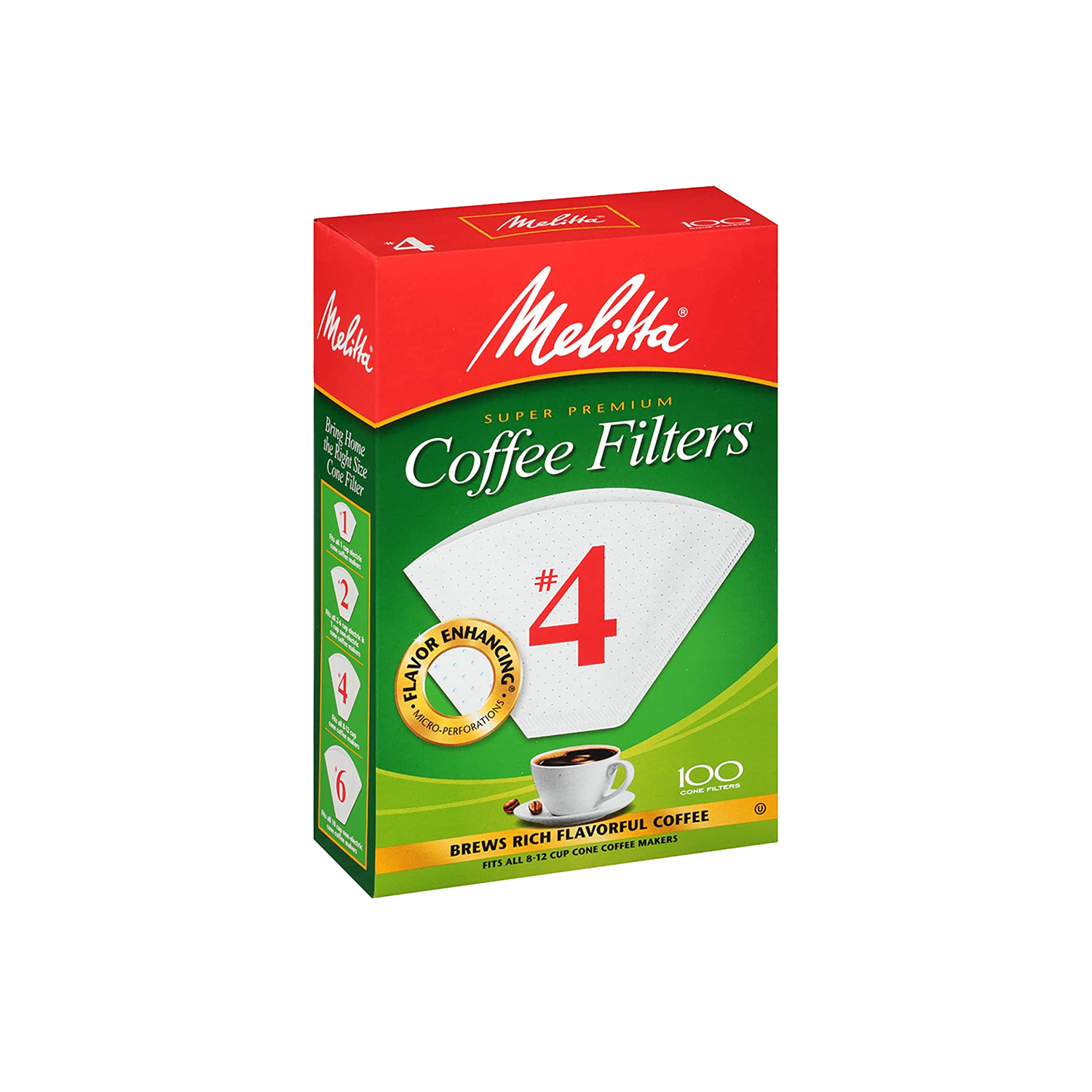 Melitta Cone Coffee Filters White No 6 40 Count 
