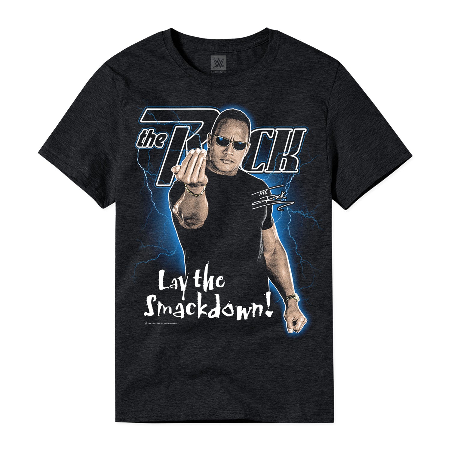 the rock wwe t shirt