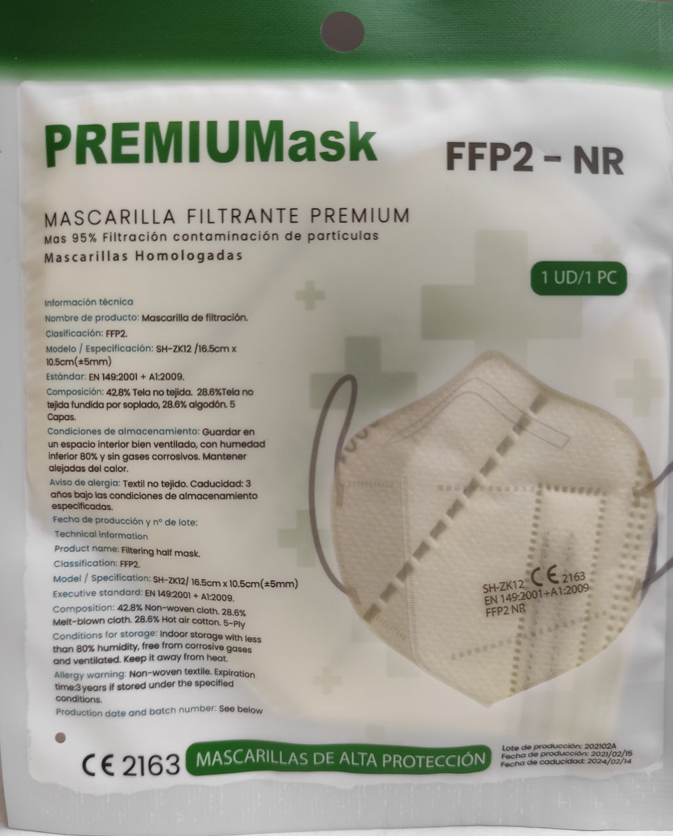 Mascarilla FFP2 Blanco roto NR Adulto – Farmacia Echevarría