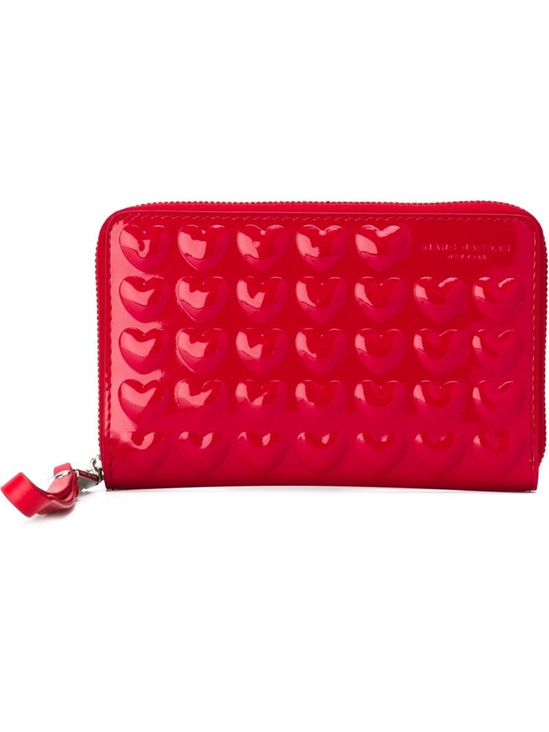 marc jacobs heart embossed card holder