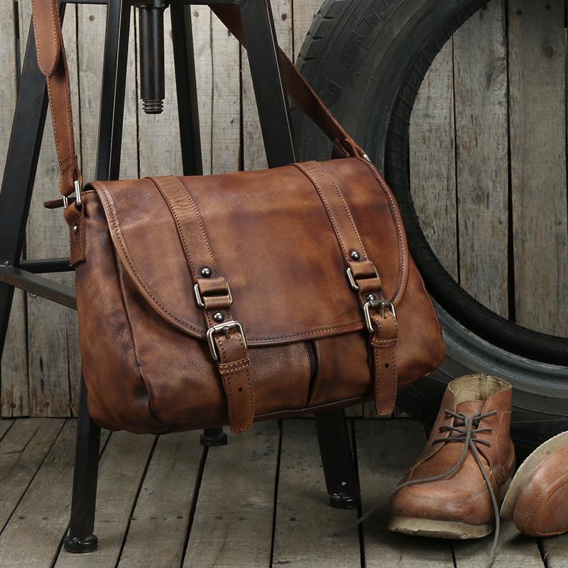 Handmade Briefcase Bag Satchel Men's Leather Laptop Messenger Latest Style Bag