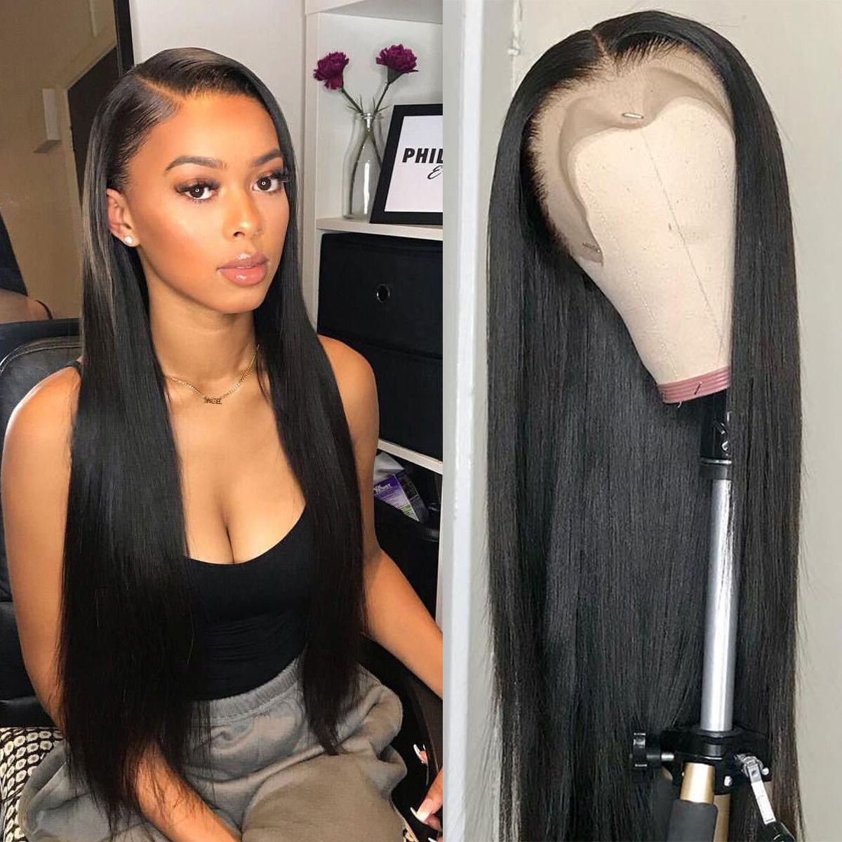 Shop 13x4 Glueless Lace Frontal Wig with Straight Human Hair – UBEAUTYWIG