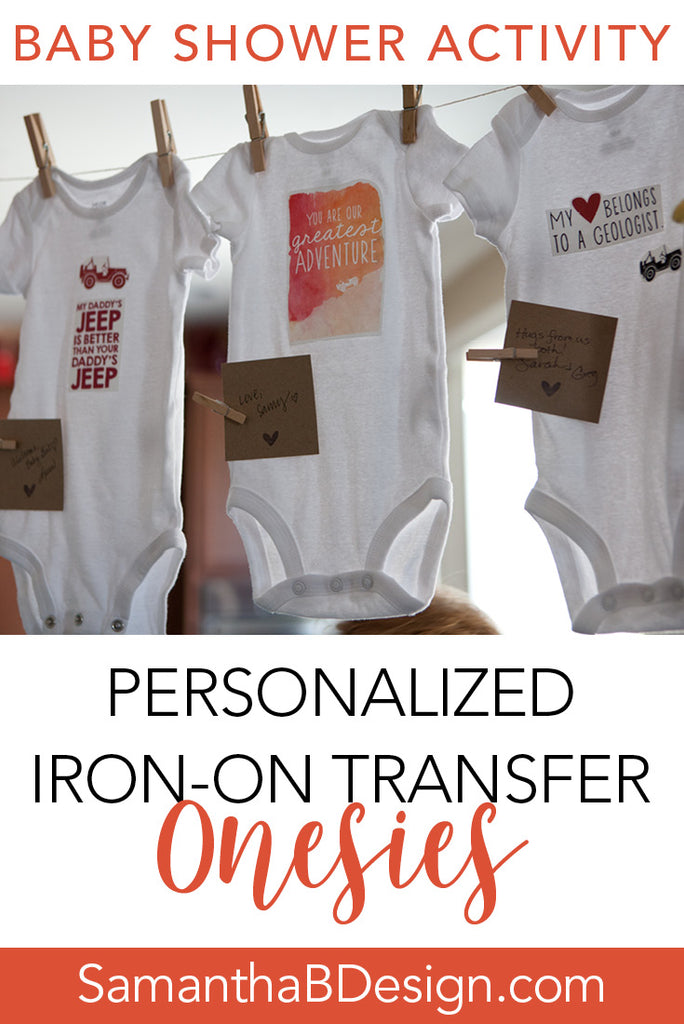 Iron-on Transfer Onesie Station at Baby Shower