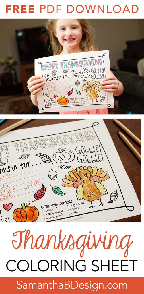 Free Thanksgiving Coloring Sheet