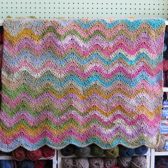 Simple Crochet Ripple Baby Blanket Pattern FREE KnitOMatic