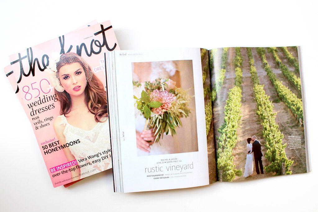 Lupa & Pepi wedding in The Knot Magazine Summer 2014