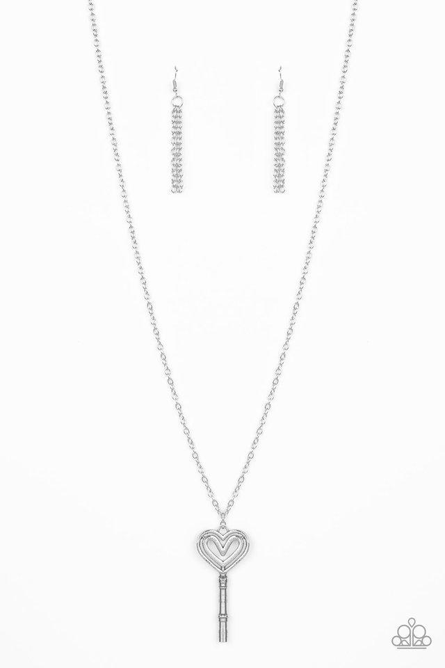 paparazzi heart key necklace