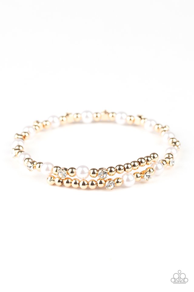 Paparazzi Bracelet Fashion Fix Aug2020~ Glamour Gamble - Gold