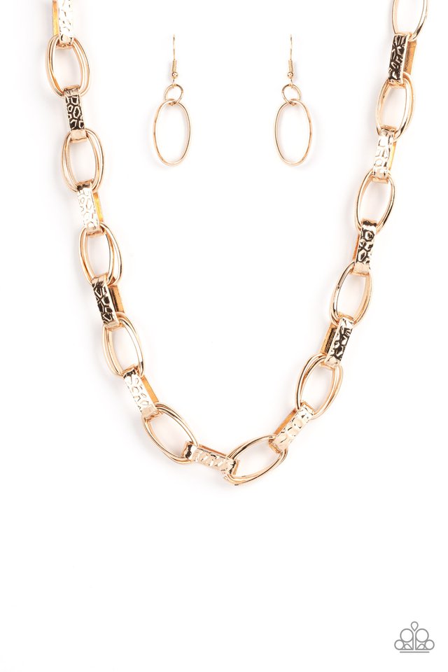 paparazzi short gold necklace