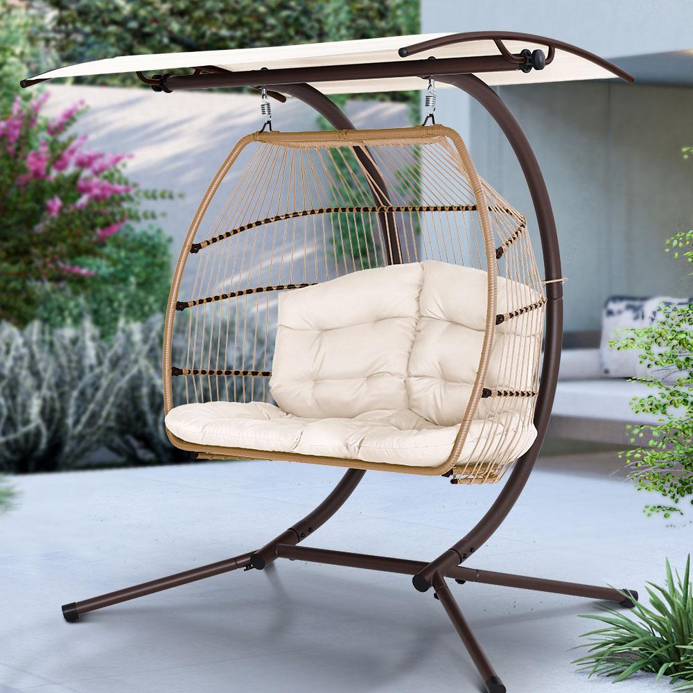 high back patio swivel rocker