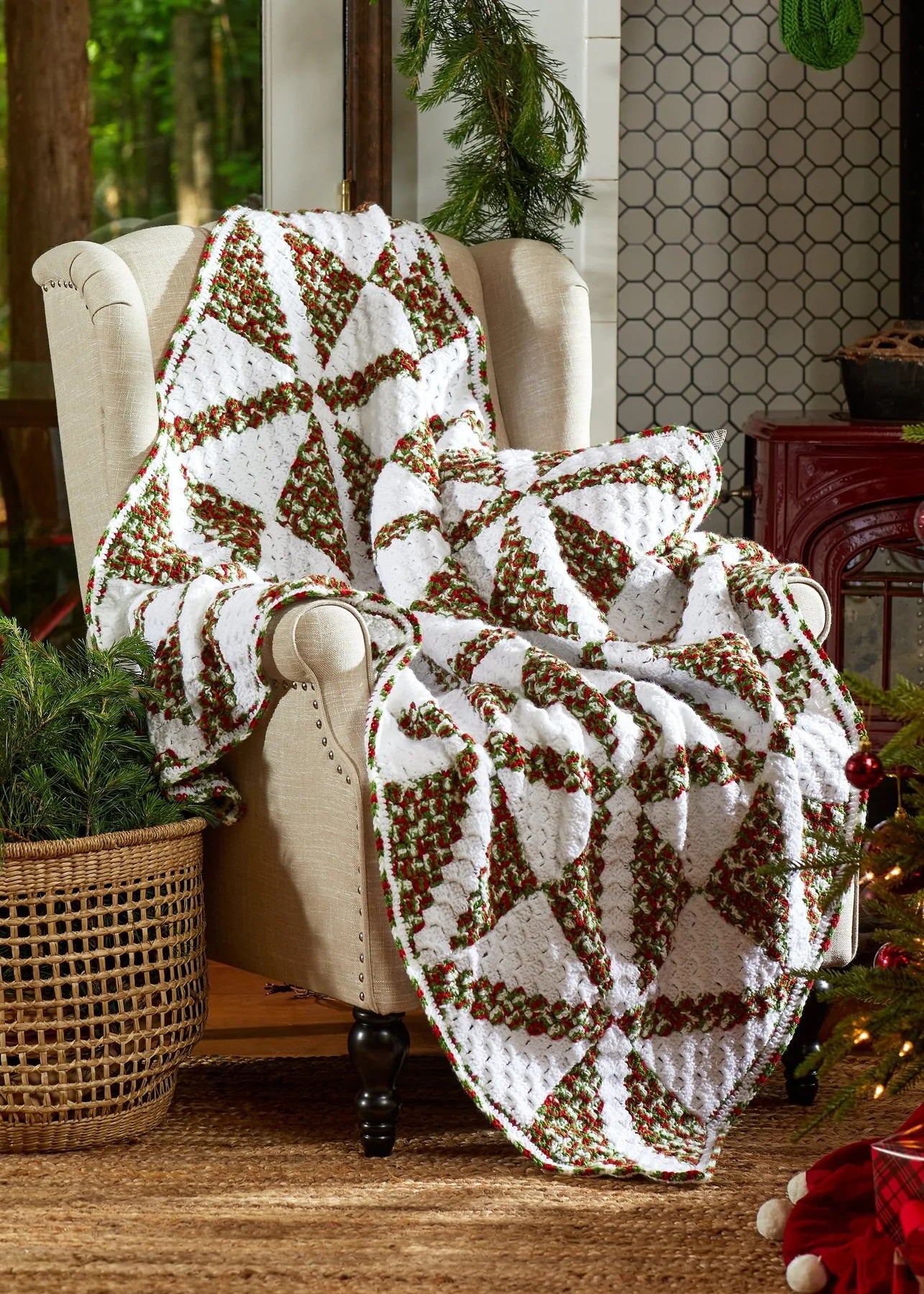 Free Merry Motif Quilt Crochet Throw Pattern