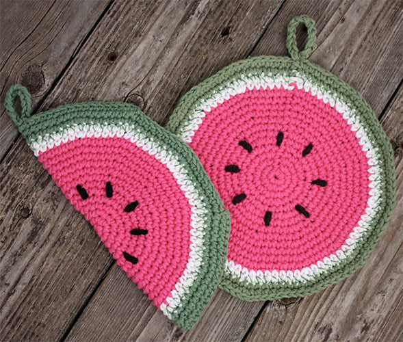 Free Watermelon Dishcloth and Potholder Pattern