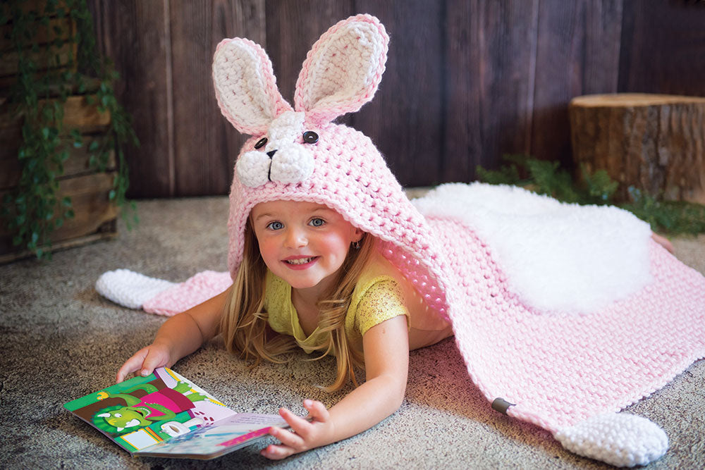 Hooded Rabbit Blanket Crochet Pattern