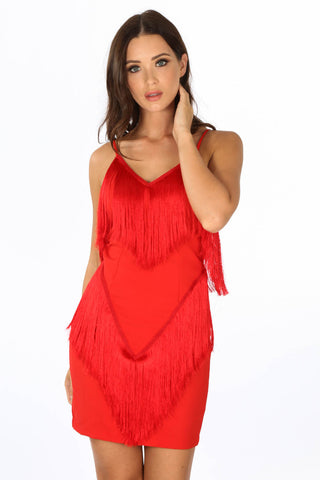 red tassel dress uk