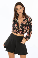 Layered Frill Shorts In Black