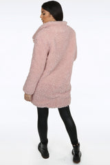 Pink Super Soft Borg Coat