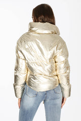 Gold Padded Bomber Jacket