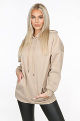 Beige Oversized Hoodie