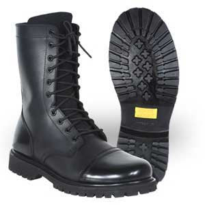 cap toe combat boots