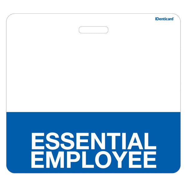 Free Shipping! Wear Behind Horizontal Id Badge Badge Buddies for Essential Workers Black ESSENTIAL EMPLOYEE Badge Buddy