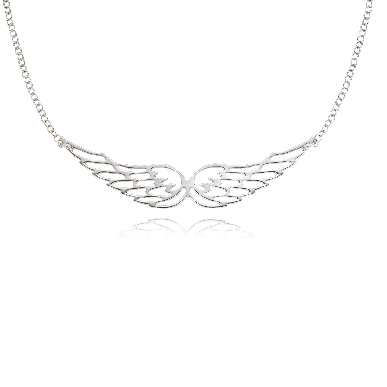 angel wings necklace silver