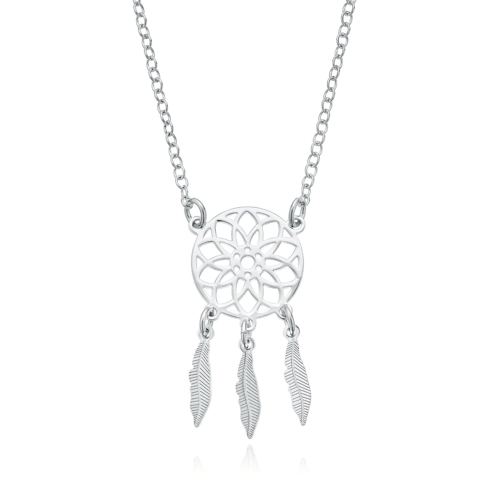 dream catcher necklace sterling silver