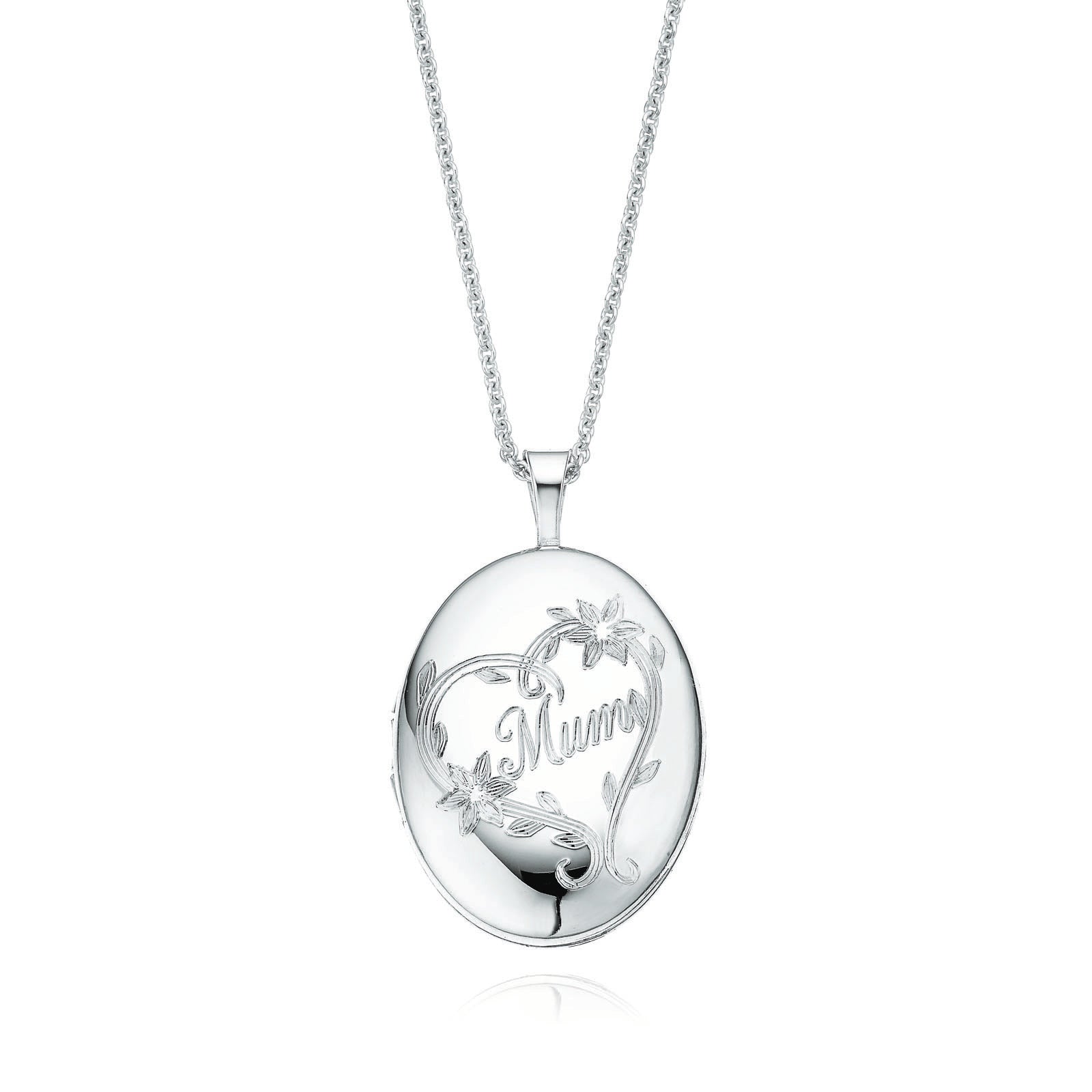 white gold mum locket