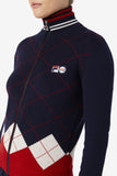 110 Argyle Full Zip Cashmere Sweater