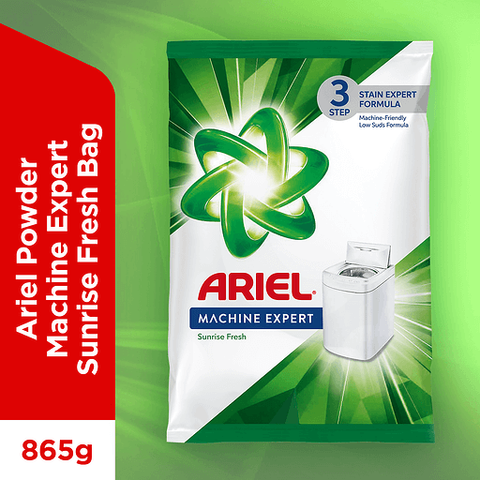 Ariel Powdered Laundry Detergent Machine Expert Sunrise Fresh 865G