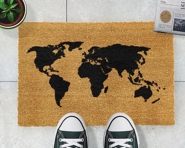 World Map Doormat | The Den & Now