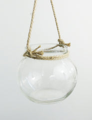 Glass Votive Ball With Rope | The Den & Now