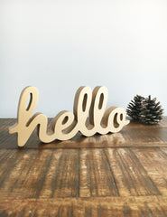 Gold Hello Standing Sign | The Den & Now
