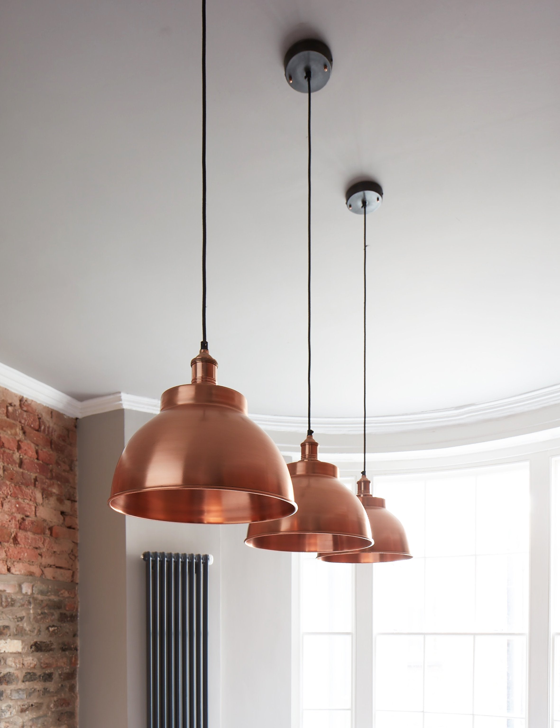 industrial copper ceiling light