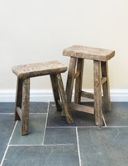 Rustic Wooden Stools | The Den & Now