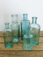 Vintage Glass Medicine Bottles | The Den & Now