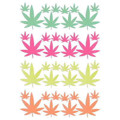 Neon Blacklight Leaf Body Stickers for Raves