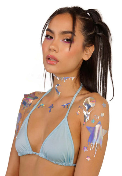 Drip Trip Alien/Star Pasties/Body Stickers Set-Holographic