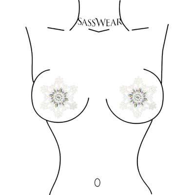 Glitz Nips Let it Snow Jeweled Snowflake Pasties