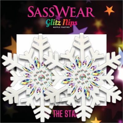Glitz Nips Let it Snow Jeweled Snowflake Pasties