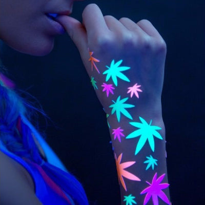 Weed Glow-in-the-Dark Body Stickers-Mini - Sasswear