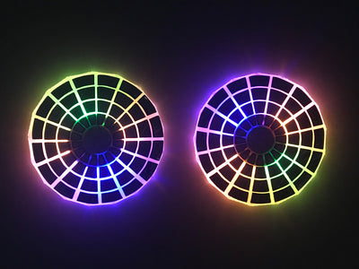 LED Nipple Pasties Silver cosmic light up