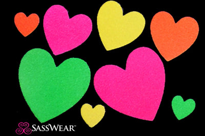 Hearts Glow-in-the-Dark Body Stickers-Mini - Sasswear