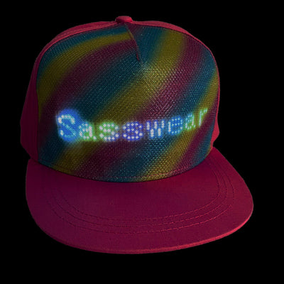 LED Bluetooth Light Up Message Hat (Pink)