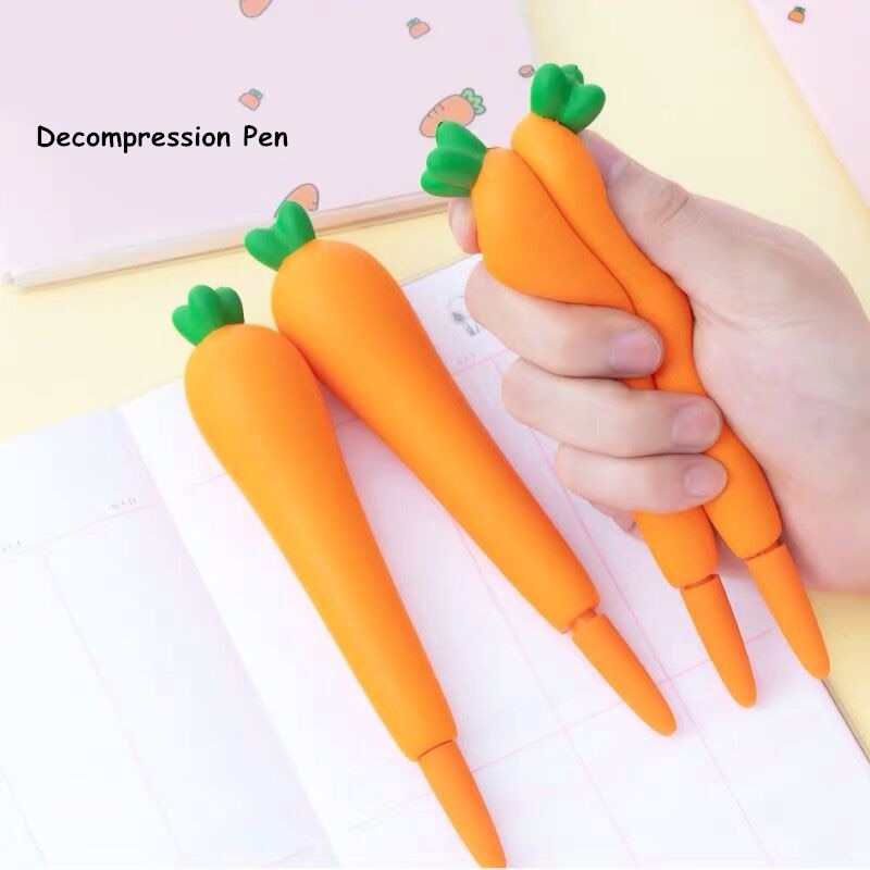 Silicone Carrot Pencil Case Adorable Cute Plushies 