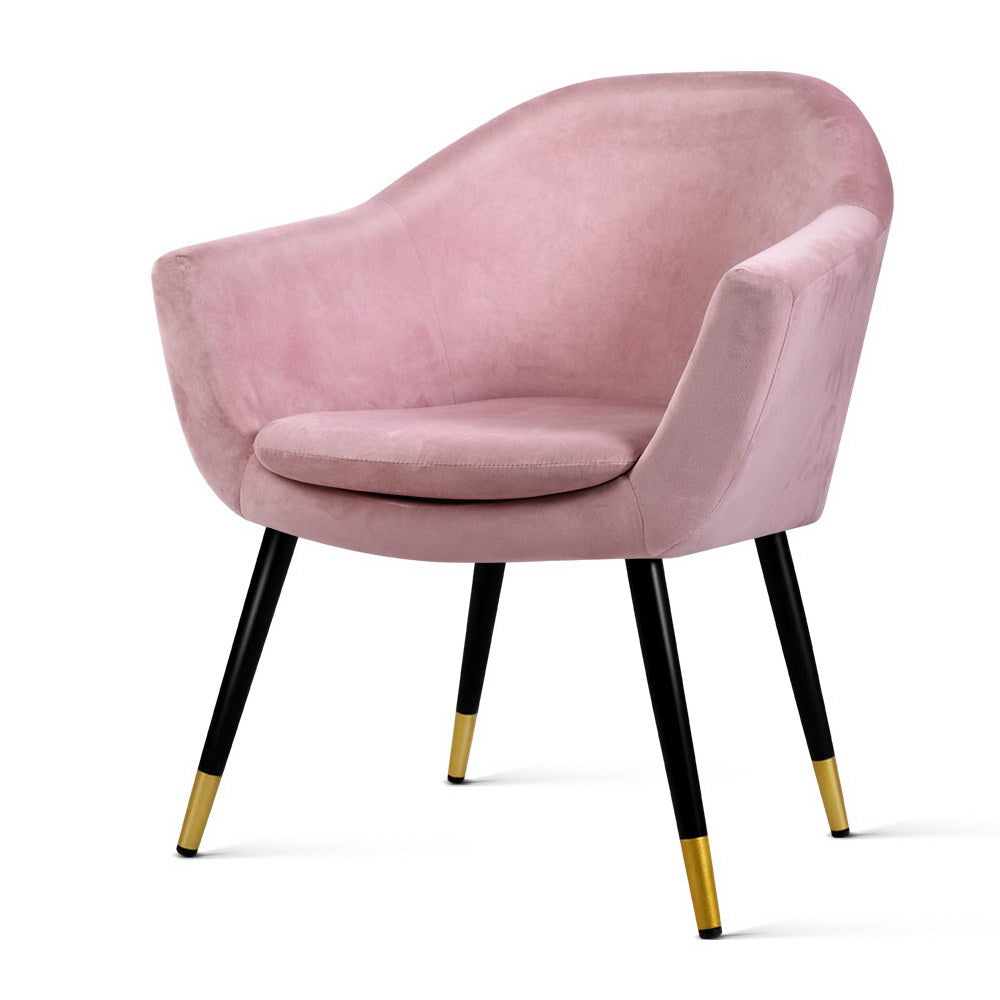 chair velvet pink